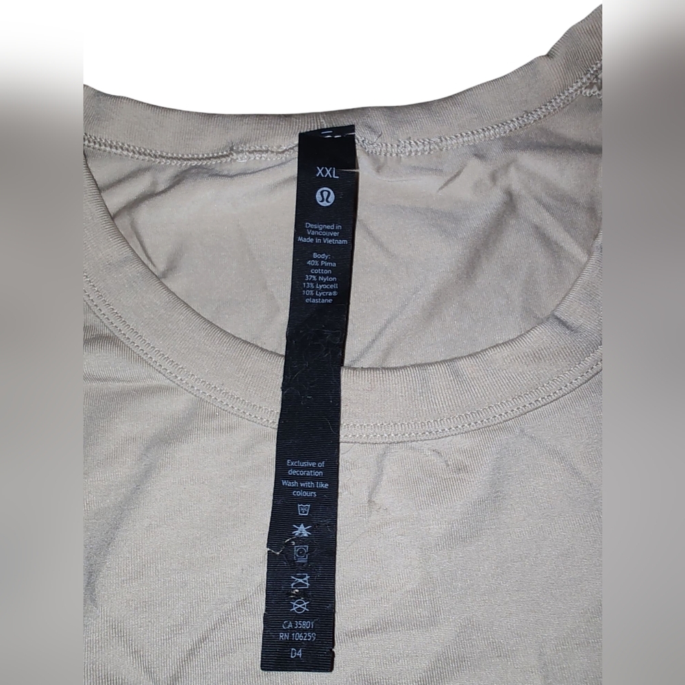 Men's Lululemon Short Sleeve Crew Neck T-Shirt XXLarge - Picture 2 of 4